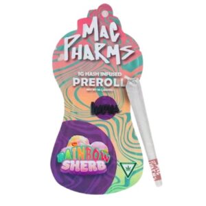 Mac Pharms Rainbow Sherb 1G Pre-Roll Infused
